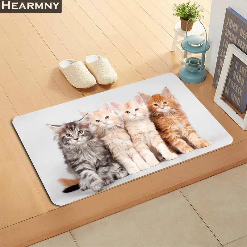 HEARMNY, Новое поступление, коврик для двери, Мэйн, кот, милый домашний коврик, машинное производство, противоскользящий ковер, для гостиной/прихожей, коврик для ванной, для детей, подарок - Цвет: 21