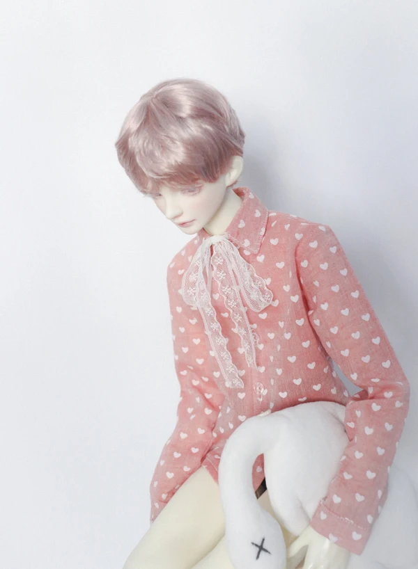 Одежда для куклы BJD милая рубашка (с кружевом) розового цвета подходит кукол 1/4 1/3 SD