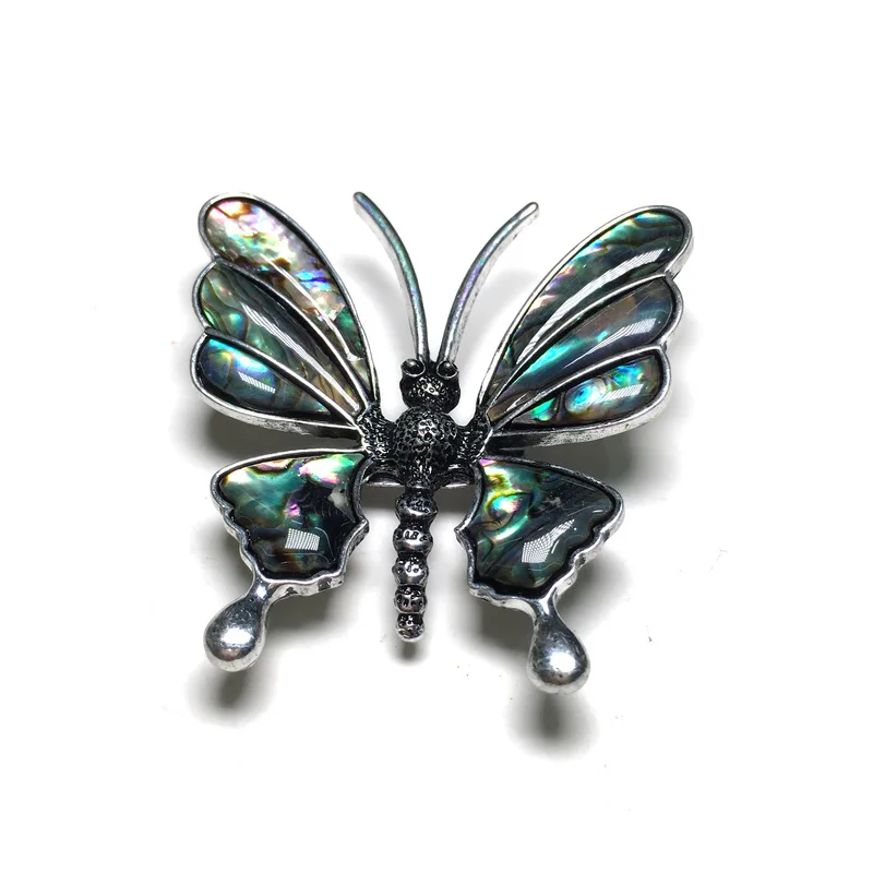 

New Natural Shell Pendants & Necklace butterfly Colorful Mother of Pearl Shell Pendants for Jewelry Making DIY Necklace 50x40