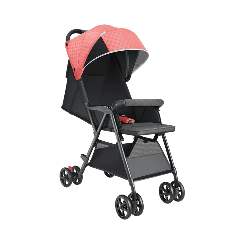 IMBABY Складная коляска, переносная детская коляска, уличная Регулируемая коляска с четырьмя колесами для младенцев 0-36 месяцев - Цвет: Red
