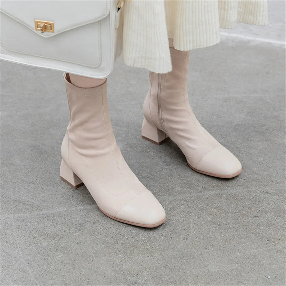 

Lapolaka Brand Design 2020 Big Size 31-43 Ankle Boots Women Shoes Chunky Heels Autumn Shoes Woman Sock Boots