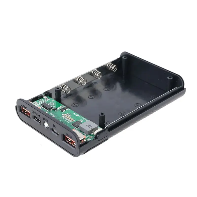 QC3.0 usb type-C PD 4x18650 батарея DIY банк питания коробка светодиодный светильник быстрое зарядное устройство