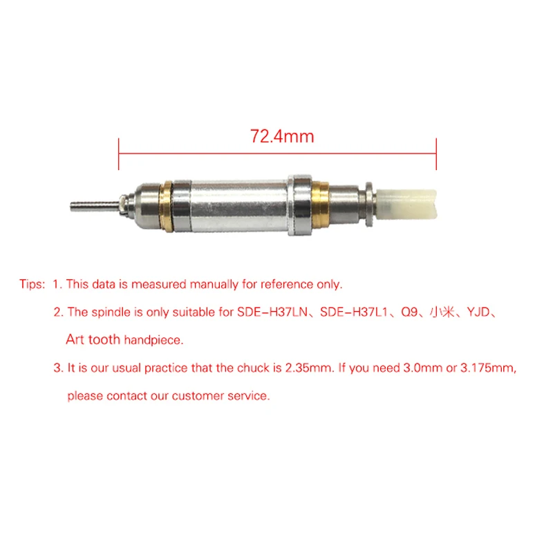 Dental Lab Micromotor Marathon Handpiece Accessory Chuck Spindle For SAEYANG 35000rpm SDE-H37L1 handpiece 5