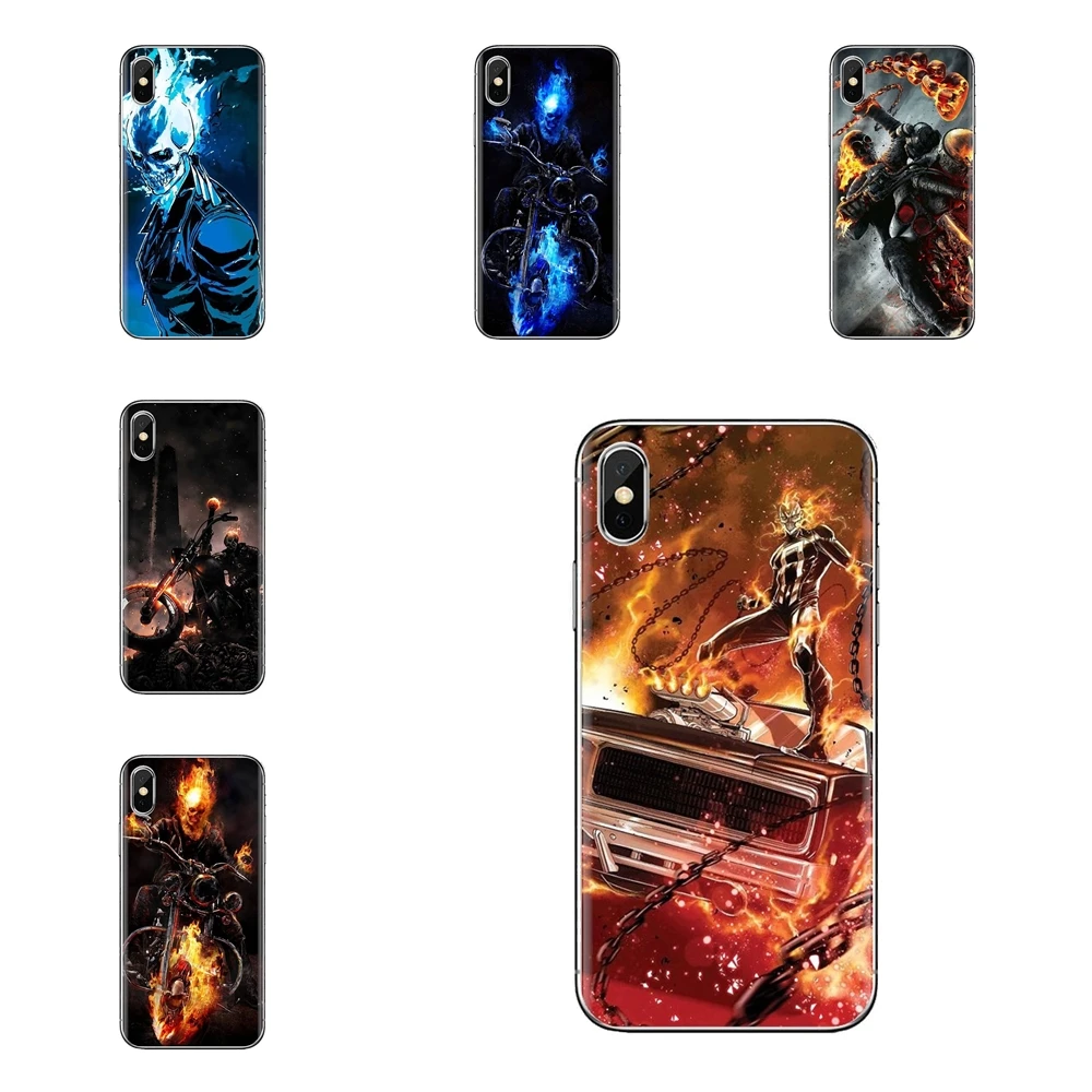 Transparent Soft Cover Bag For Xiaomi Mi3 Samsung A10 A30 A40 A50 A60 A70 Galaxy S2 Note 2 Grand Core Prime Ghost Rider fire car |