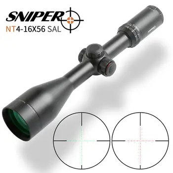 

Hunting SNIPER NT 4-16X56 SAL Rifle Scope Side Parallax Adjustment Glass Etched Reticle RG Illuminated with Bubble Level Optics