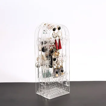 

1pcs Acrylic Clear Jewelry Earrings Ear Stud 240 Hole Showcase Display Holder Stand 4 doors Jewelry Organiser