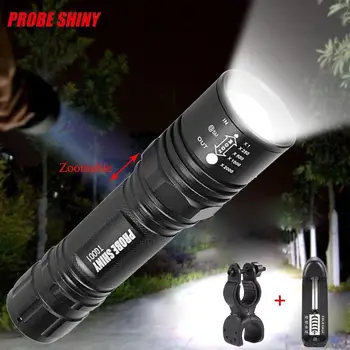 

5000LM Zoomable 3 Mode T6 LED Flashlight Waterproof Tactical Torch Light+Battery Charger+Bicycle Clip