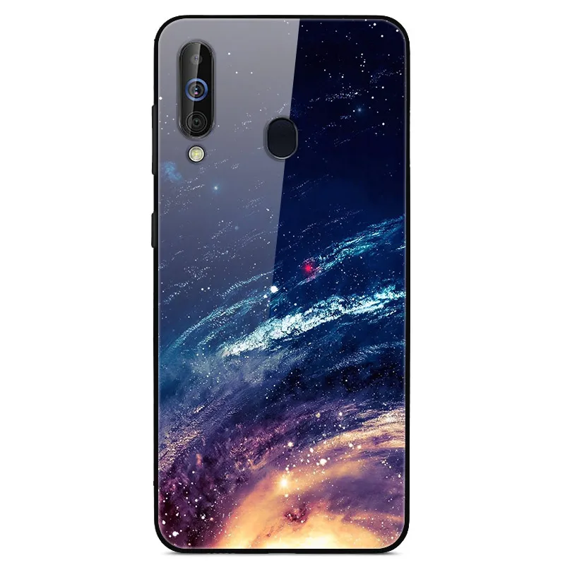 35 Чехол для samsung Galaxy A60, чехол из закаленного стекла «Планета космос», чехол из стекла для samsung A60 SM-A6060 6,", оболочка A60 - Цвет: 35