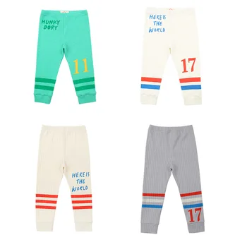 

2020 Bebe Brand New Spring Summer Kids Pants For Boys Girls Letter Print Trouse Trousers Baby Child Cotton Pants