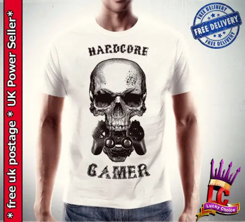 

Eat Sleep Game Hardcore Gamer t shirt Funny Party skull XBOX PS4 Cool Casual pride t shirt men Unisex Fashion tshirt
