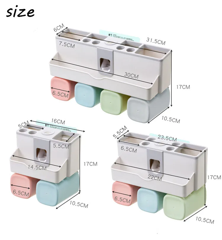 Аксессуары для ванной комнаты держатель для зубных щеток Salle De Bain Banheiro набор для ванной комнаты диспенсер для зубной пасты аксессуары Bagno Badezimmer Декор