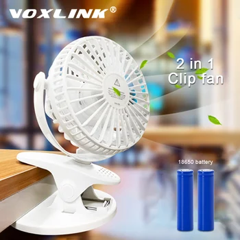 

VOXLINK fan with 18650 rechargeable battery for Portable Handheld mini New Clip USB Fan Charging Desktop Portable Desktop Fan