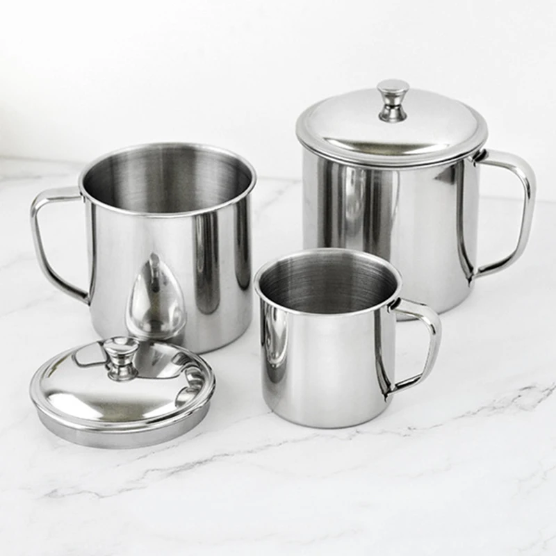 

Portable Stainless Steel Water Milk Coffee Tea Cup Camping Mug Cup Outdoor Drinking Home Travel Tumbler