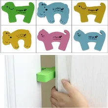 Анти-столкновения дверной стопор Мультфильм Детская безопасность двери карты ребенка ветрозащитный дверной стопор двери plug анти-клип дверной зажим