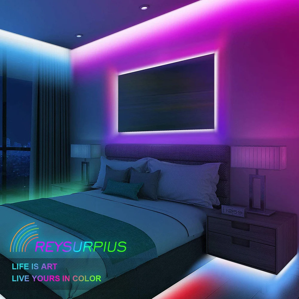 beruset kone orm Wifi Neon Night Light Tape Usb Music Voice Controller Led Strip Lights  Flexible Color Changing Bedroom Decor Led Strip Lamp D30 - Led Strip -  AliExpress