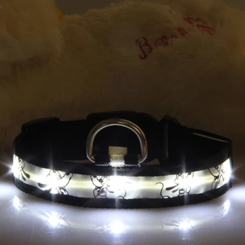 

Night Safety LED Dogs Collar Tluorescence Glow Chihuahua Collar Puppy Guinzaglio Cane Dogs Products Light Pendan Chien EE5QY