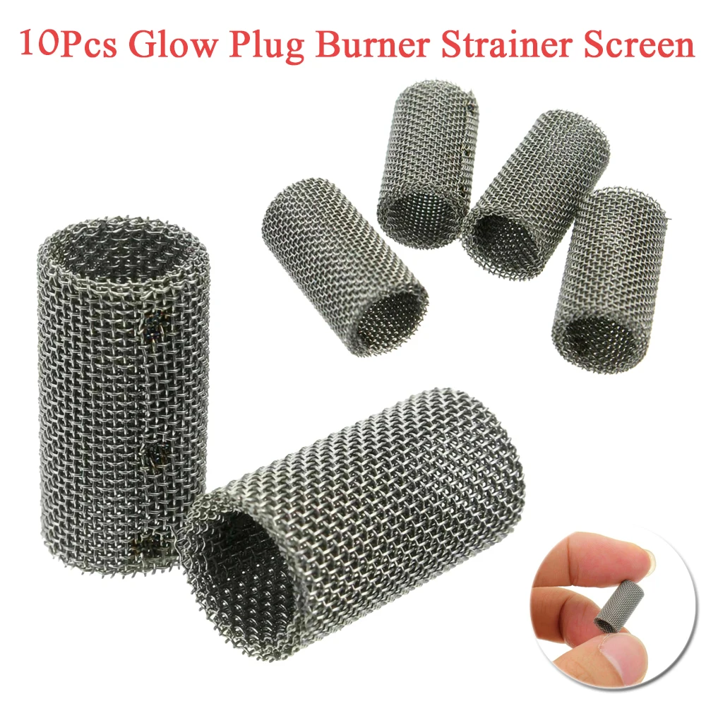 

10pcs Mini Car Glow Plug Burner Strainer Screen For Diesel Air Parking Heater Felts Mesh Stainless Steel For Car Heater Parts
