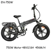 (EU STOCK) Electric bike 48V12.8A LG 20*4.0 Fat Tire electric Bicycle 750W Powerful Mountain ebike Snow/8Speeds Full throttle ► Photo 2/6