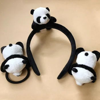 

New Little Plush Toys For Hair Band Hair Tie Kid's Party Gift Panda Plush Stuffed Toys