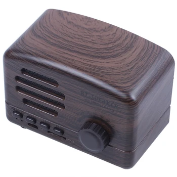 

Retro Bluetooth Speaker Portable Mini Speakers Support Tf Card Playing Fm Radio Hands-Free For Phone Pc Wireless Speakers-Brown