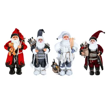 

Christmas Decorations 2021 New Year's Gift Santa Claus Doll High Grade Home Ornaments Children's Toy Gifts 30/45/60 cm