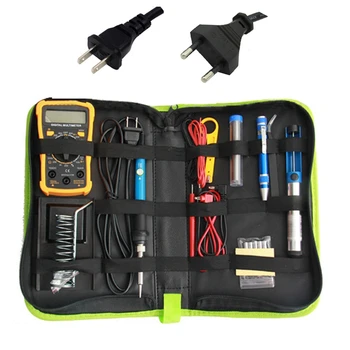 

220V 60W Electric Soldering Iron Kit Digital Multimeter Combination Tool Set Adjustable Temperature Welding Tools