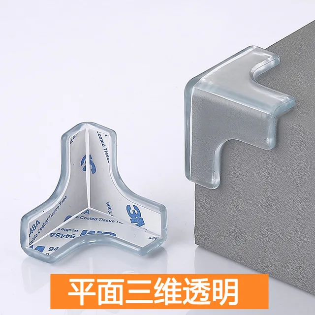 10pcs/lot Rubber Transparent L Shape Baby Safety Silicone Corner Protector Kids Soft Clear Table Desk Edge Corner Guards transparent