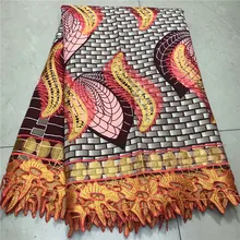 Новая Венди гипюровая кружевная ткань с вышивкой высокого качества восковая кружевная ткань со шнуром африканская восковая кружевная ткань для платья WD112823