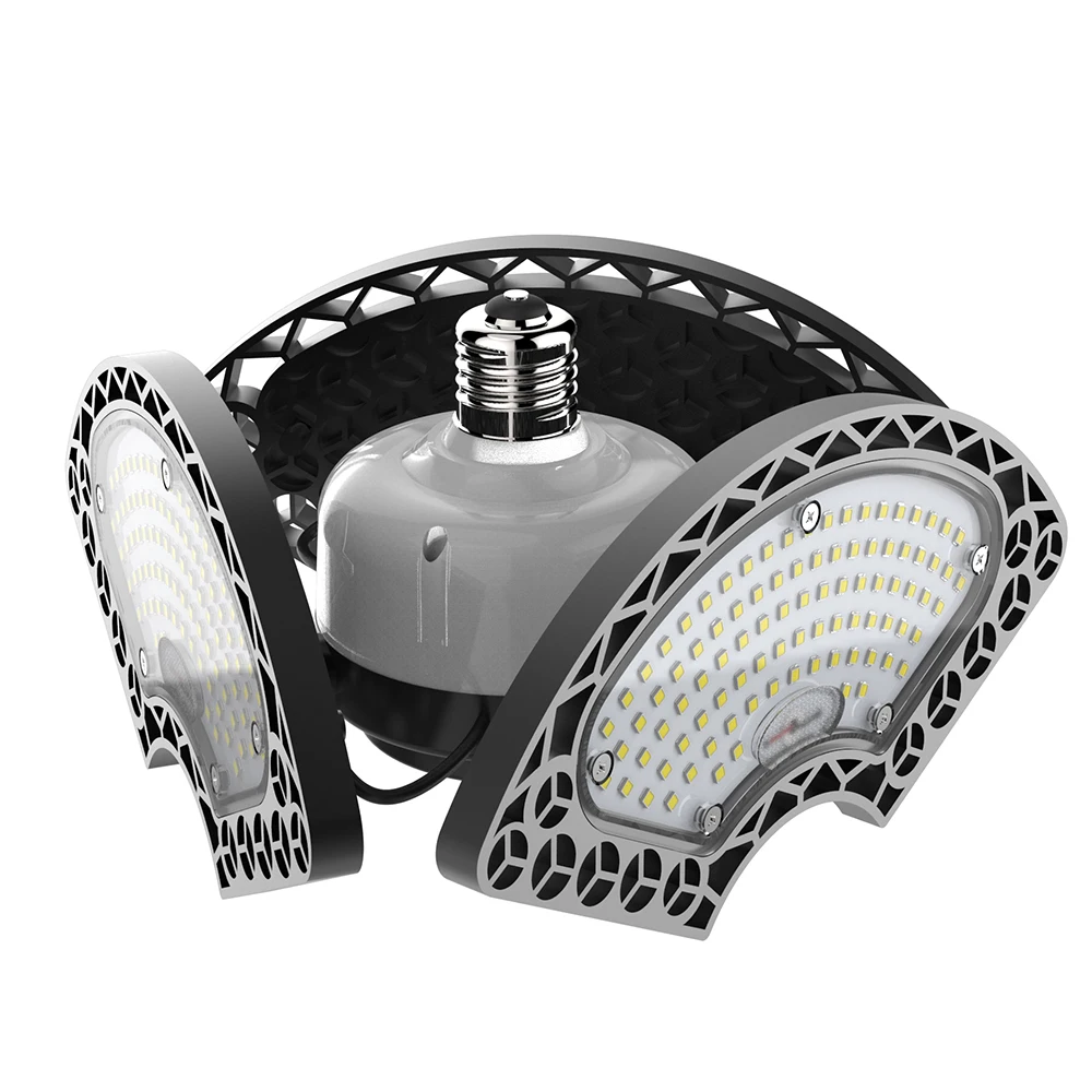 Us 33 59 35 Off E27 Motion Sensor Led Garage Lights Motion Activated 60w 6000lm Deformable Led Ceiling Lights With 3 Panels For Garage Warehouse On