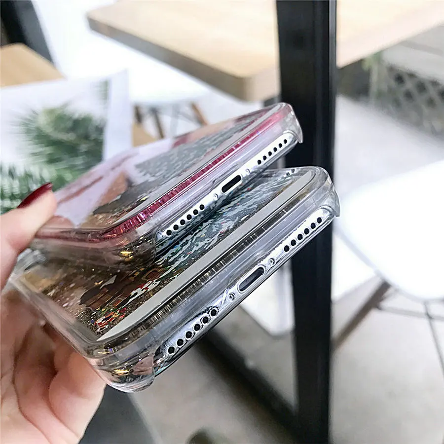 Персонализированный Чехол для iphone xs max с динамическим жидким песком