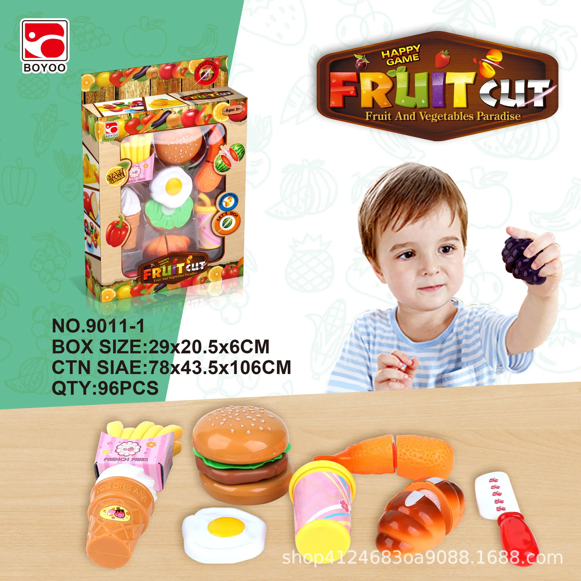 

Hot Sales New Products Children Play House Kitchen Toy Model Fast Food Slicer Kindergarten ENLIGHTEN Teaching Aids 8