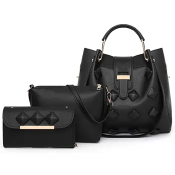 

Classic Bags For Women Pu Leather Women Handbags And Crossbody Bags 3 Sets Bag