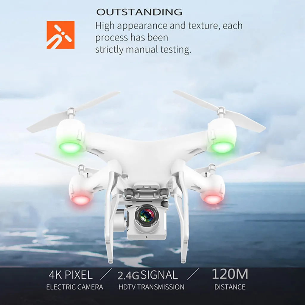 2,4G Дрон Wifi Пульт дистанционного управления Дрон FPV RC Квадрокоптер с 4K HD камерой Безголовый режим RC вертолет селфи Дроны с камерой HD