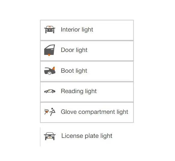 Interior led Car lights For Renault laguna 3 bt01 hatchback car accessories boot light License Plate Light 12pc - Испускаемый цвет: laguna 3 bt01 hatch