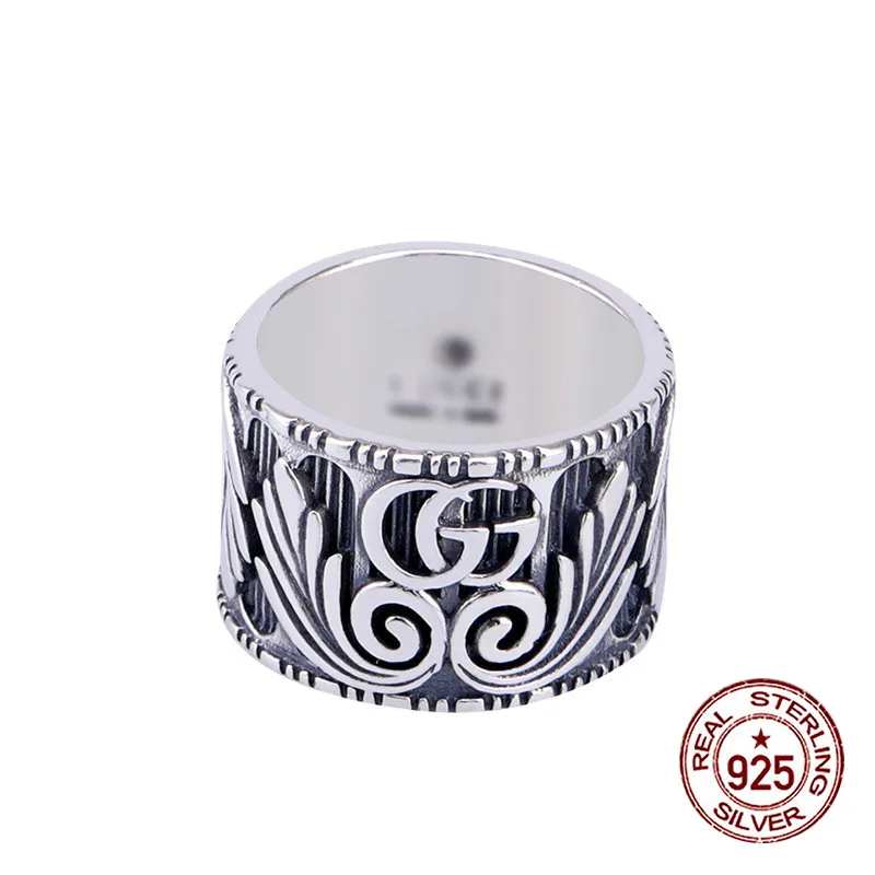 

100% S925 sterling silver ring personalized fashion classic style letters open jewels to send lover's gift 2019 hot sale