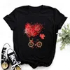 Women Bicycle Vogue Black T Shirt Girl Harajuku Korean Style Graphic Tops 2022 Kawaii Female T-shirt,Drop Ship ► Photo 1/6