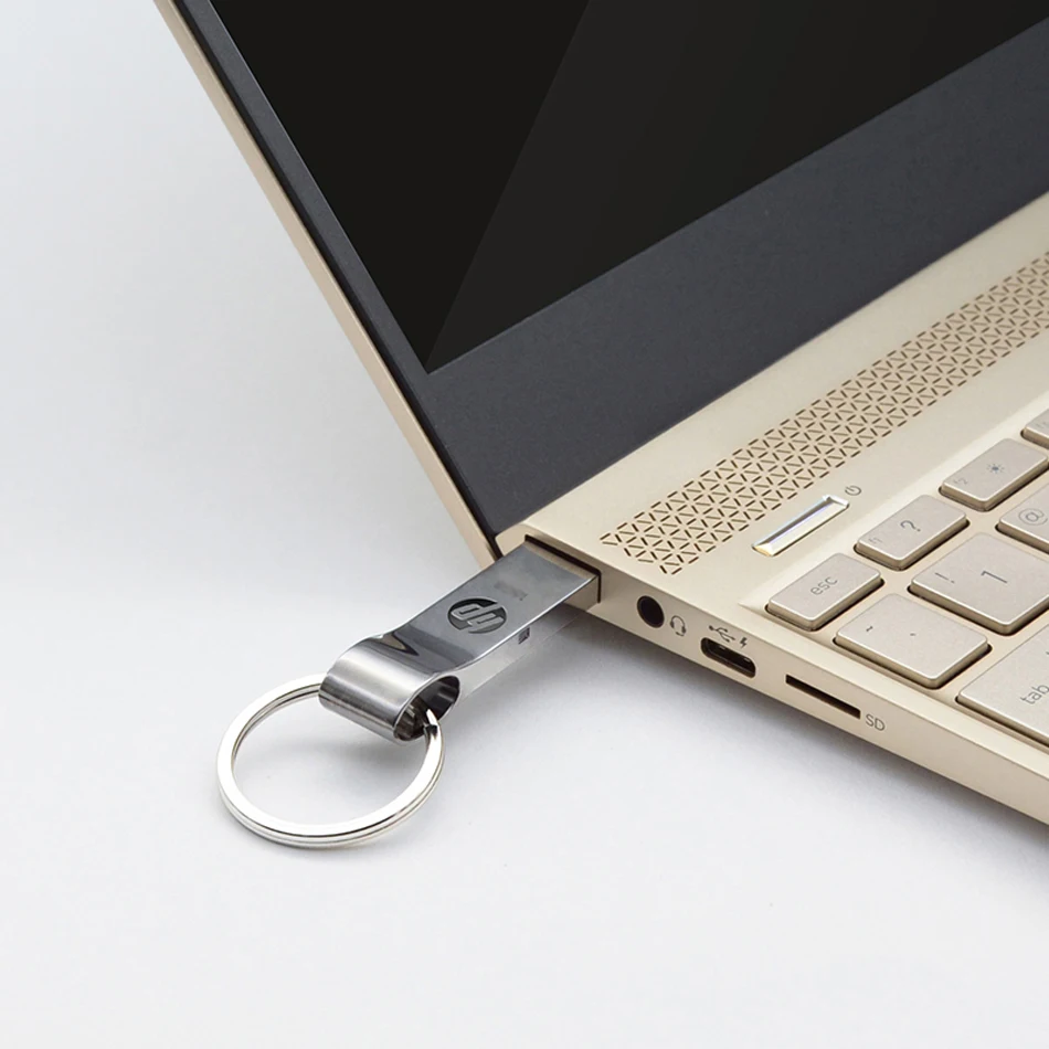 Original HP USB Flash Drive 64GB 32GB V285W Metal Pendrive On Key Chain 16GB 8GB Memory U Stick for Laptop PC