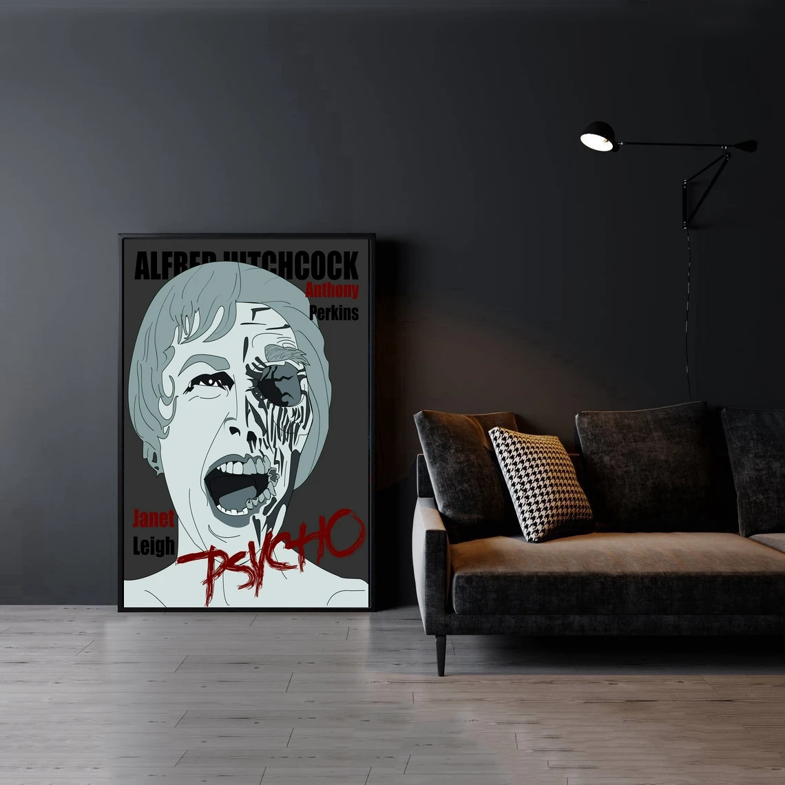 

Psycho Alternative Alfred Hitchcock Classical Horror Motel Movie Film Cover Poster Print Graphic Retro Design Artwork