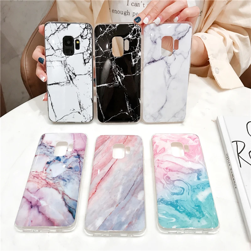 

Luxury Marble Case For iPhone 11 Pro MAX XS MAX XR 8 7 6s Plus Silicon Soft Cover For Samsung Galaxy S9 S10 Plus Note8 9 10 Pro