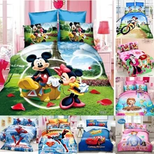 Набор постельного белья с рисунком Микки и Минни Маус Софии, пододеяльник, наволочка, детский подарок на день рождения для мальчиков и девочек, 1,0 м, 1,2 м, кровать