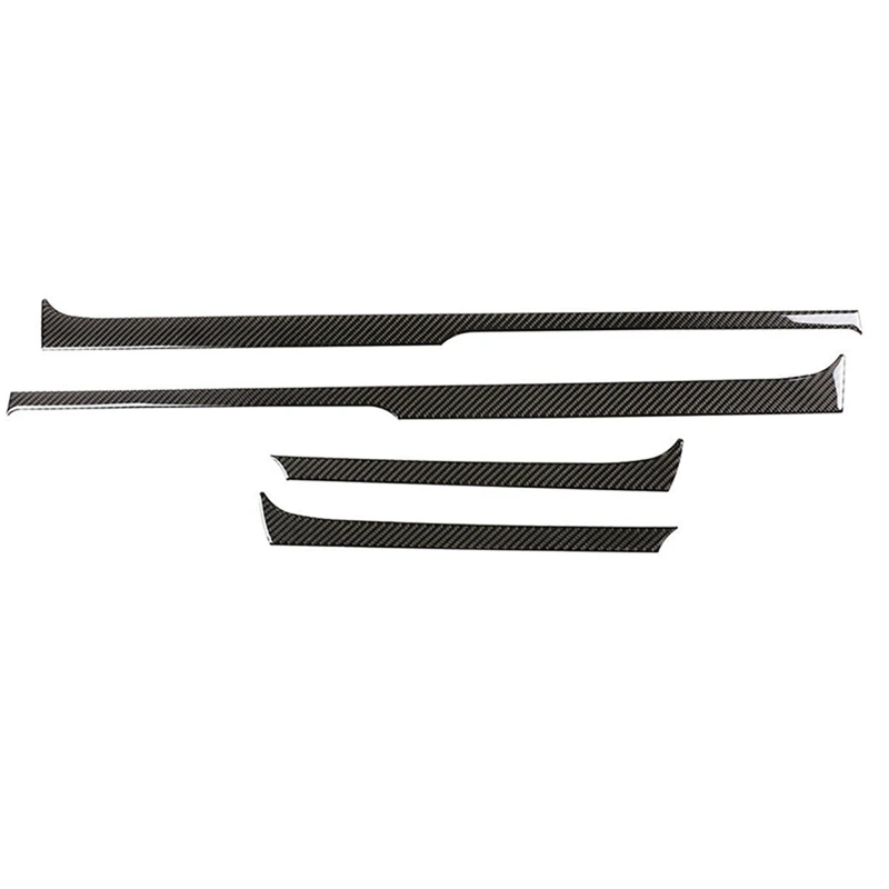 Carbon Fiber Door Decoration Stickers Trim Cover for Toyota 2014 2015 2016 2017 2018 2019 2020 2021 (Black) | Автомобили и
