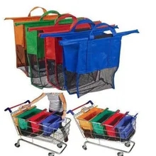 4 шт./компл. утолщаются to Cart тележка для покупок в супермакете Бакалея Grab сумки для хранения складные многоразовые экологически чистые сумки складной