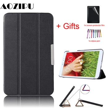 

Ultra Slim Case for LG G PAD 8.3 V500 V510 8.3 inch Tablet PU Leather Smart Magnet Protective Stand Funda Cover +Film+Pen
