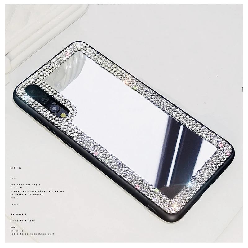 Mirror Rhinestone Case For Xiaomi 8 Lite 9 9se A3 Redmi 7A 8A K20 Pro Note 8T Luxury Diamond Glitter | Мобильные телефоны и