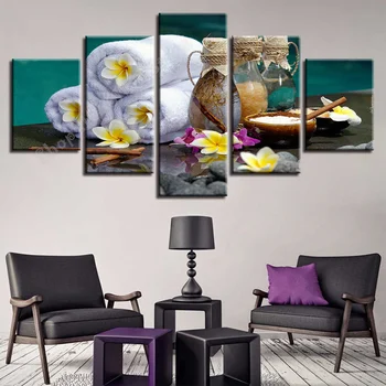 

5D Diamond painting Mosaic Bath towel Frangipani beauty spa Diy embroidery Square round Handicraft package diamond GG074