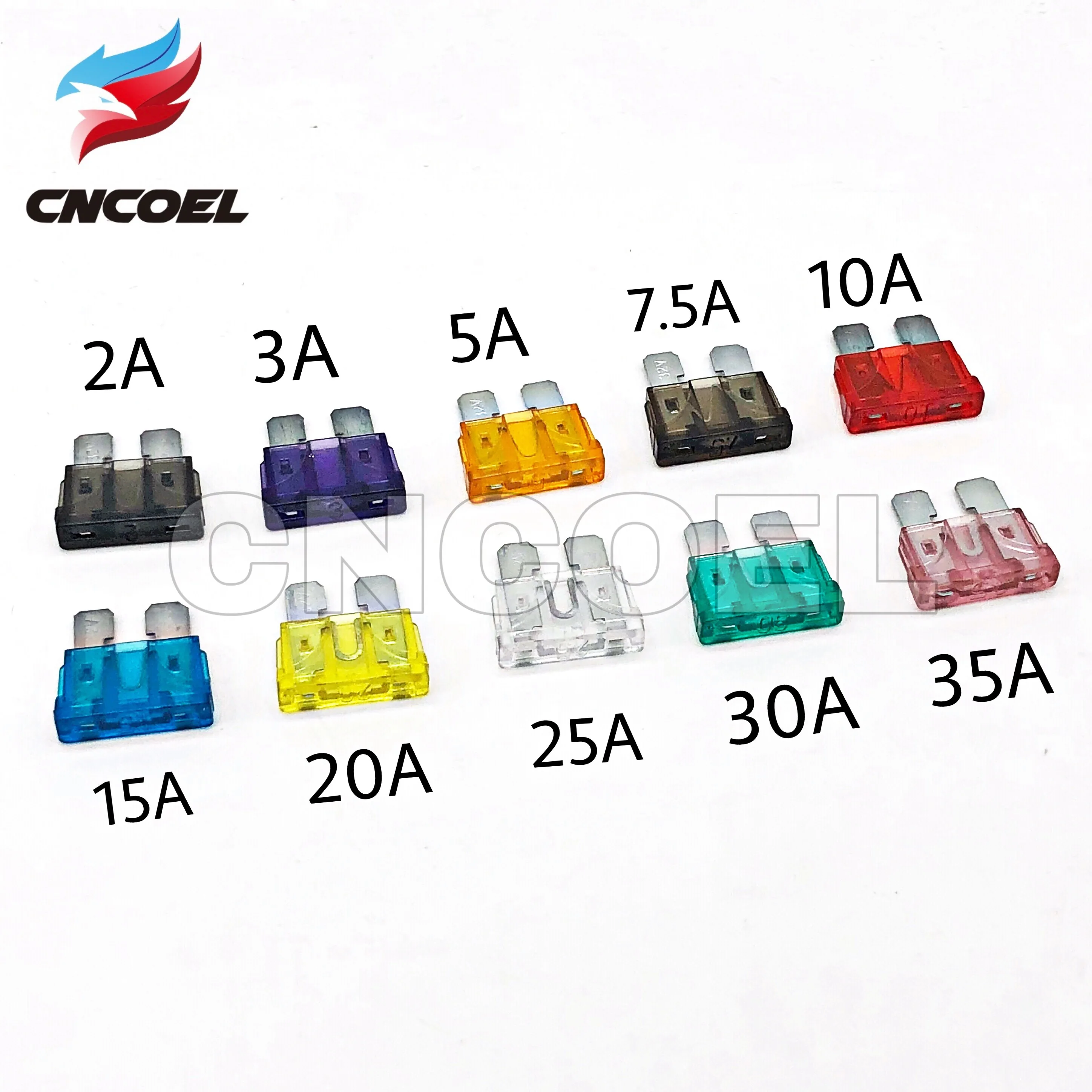 

10/20pcs Car fuse Standard Medium Fuse Blade Fuse, Auto Fuse Car 2A 3A 5A 7.5A 10A 15A 20A 25A 30A 35A