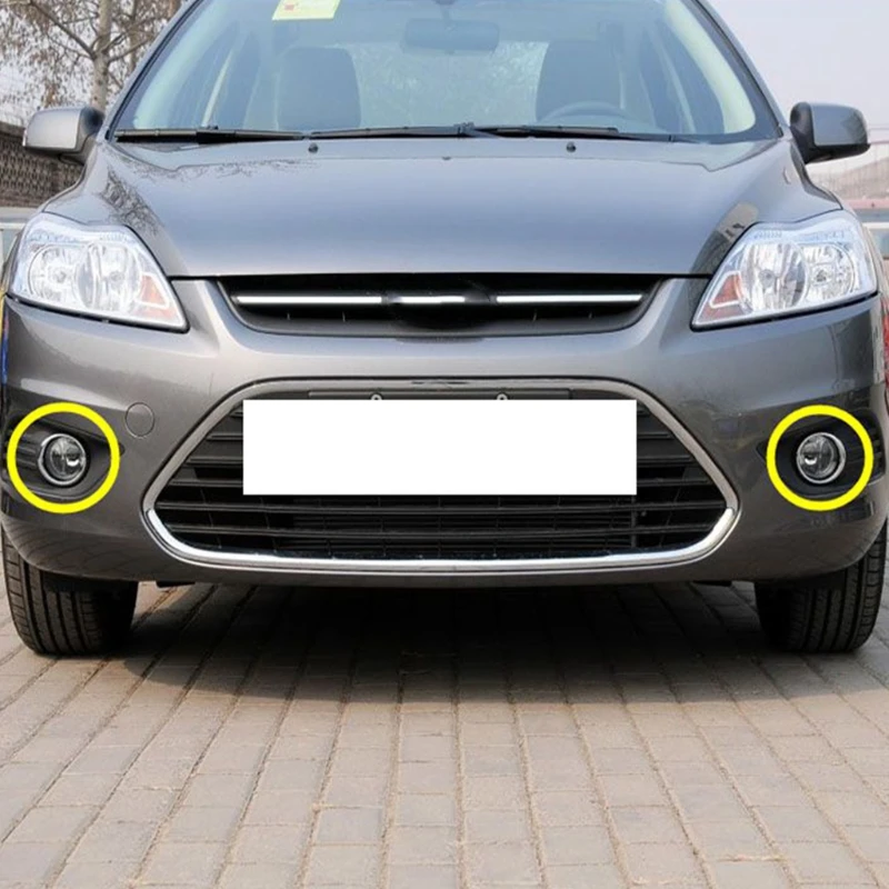 1 Pair ABS Chrome Front Fog Light Lamp Cover Trim Ford Focus 09-12 fog lamp frame cover headlight lamp cover