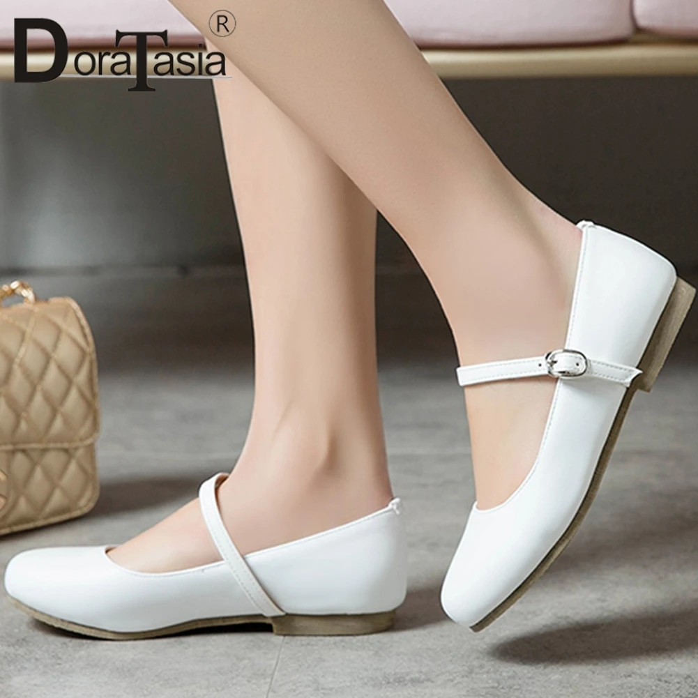 

DORATASIA Big Size 32-43 Brand New Ladies Mary Janes Flats Casual Soft Flats Women Fashion Buckle Spring Autumn Shoes Woman