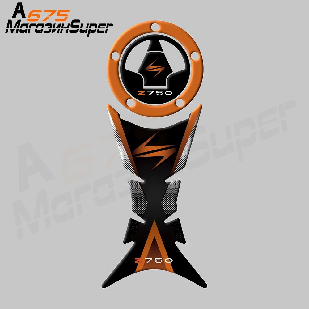 3D Мотоцикл Танк Pad протектор Наклейка рыбья кость наклейка для Kawasaki Ninja Z750 ZR750 Z 750 07 08 09 10 11 12