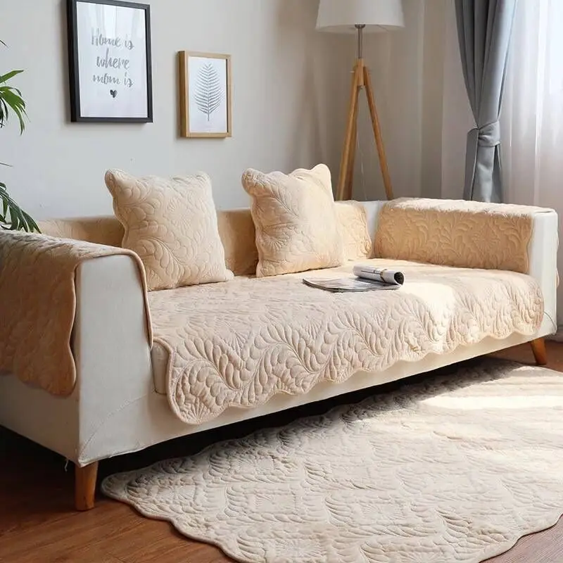 

1 Pcs Four Seasons Sofa Cover Anti-skid Couch Towel Leather General Plush Towel sofa Cover Slipcover free shipping